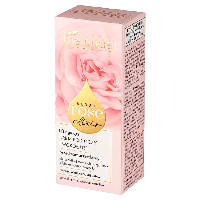 Bielenda Royal Rose Elixir Krem liftingujący pod oczy i wokół ust, 15 ml