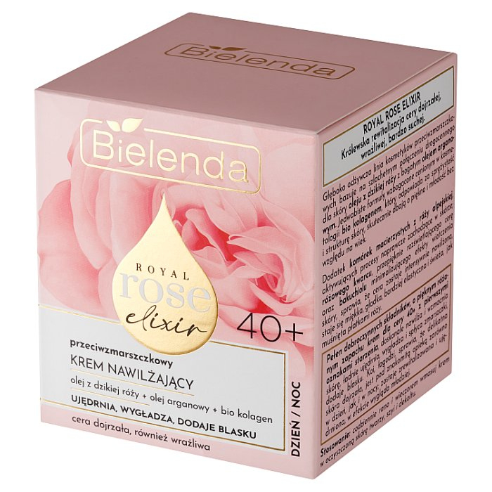 Bielenda Royal Rose Elixir Przeciwzmarszczkowy krem 40+ na dzień i na noc, 50 ml