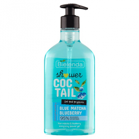 BIELENDA SHOWER COCTAIL Energetyzujący żel pod prysznic BLUE MATCHA + BLUEBERRY 400 ml