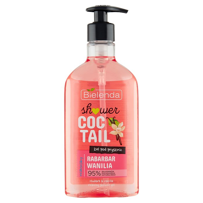 BIELENDA SHOWER COCTAIL Relaksujący żel pod prysznic RABARBAR + WANILIA 400 ml
