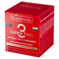 Bielenda Super Trio 50+ krem przeciwzmarszczkowy silnie ujędrniający, 50 ml