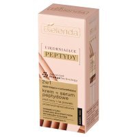 Bielenda Ujędrniające Peptydy 2w1 krem + serum pod oczy i na powieki, 15 ml