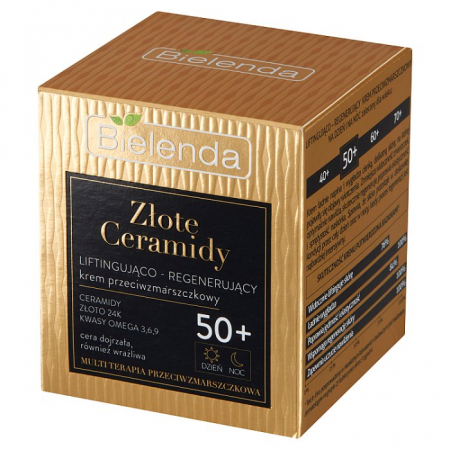 BIELENDA ZŁOTE CERAMIDY LIFTINGUJĄCO - REGENERUJĄCY krem przeciwzmarszczkowy 50+ DZIEŃ/ NOC 50 ml