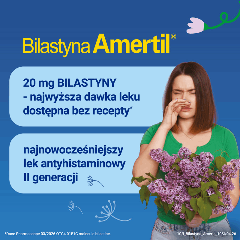Bilastyna Amertil 20 mg tabletki, 10 szt.