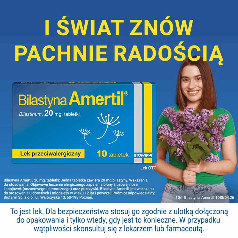 Bilastyna Amertil 20 mg tabletki, 10 szt.