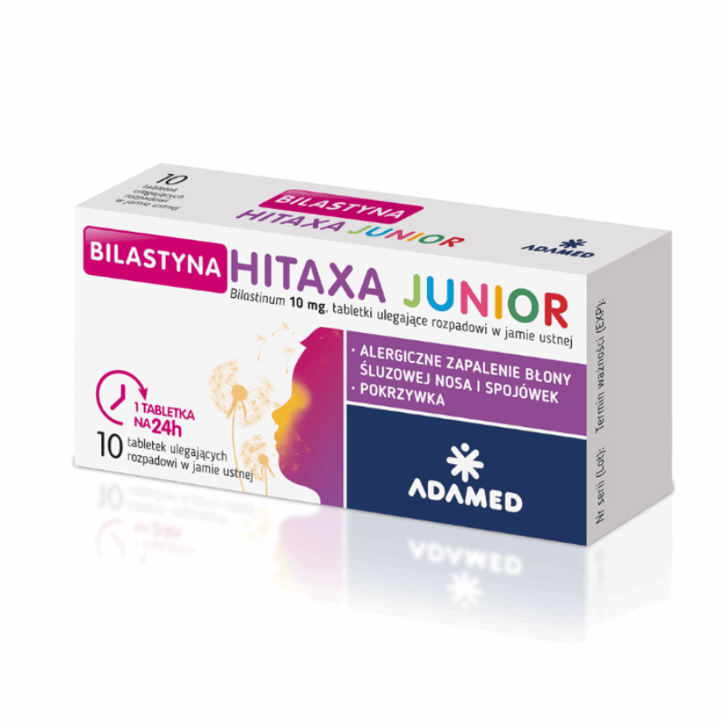 Bilastyna Hitaxa Junior 10 mg tabletki ulegające rozpadowi w jamie ustnej, 10 szt.
