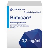 Bimican 0,3 mg/ml 3 butelki po 3 ml krople do oczu