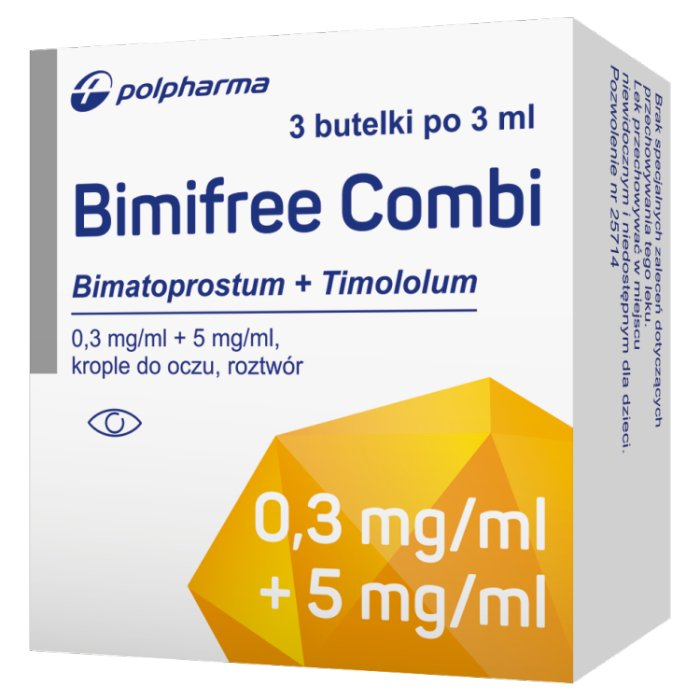 Bimifree Combi 0,03 mg/ml krople do oczu 3 szt. x 3 ml