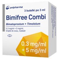 Bimifree Combi 0,03 mg/ml krople do oczu 3 szt. x 3 ml