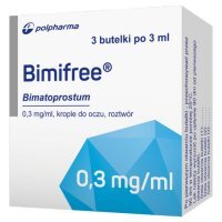 Bimifree, krople do oczu, 3 butelki po 3 ml