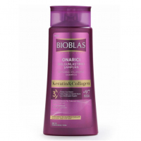 Bioblas Szampon do włosów cienkich i zniszczonych z kolagenem i keratyną, 360 ml