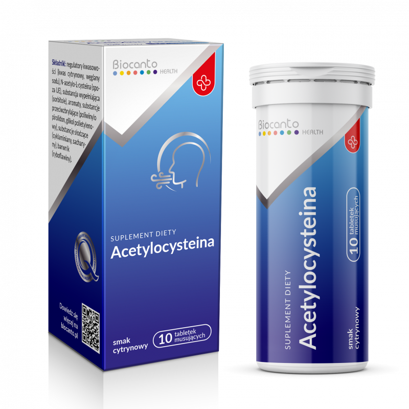 Biocanto Acetylocysteina tabletki musujące o smaku cytrynowym, 10 szt.