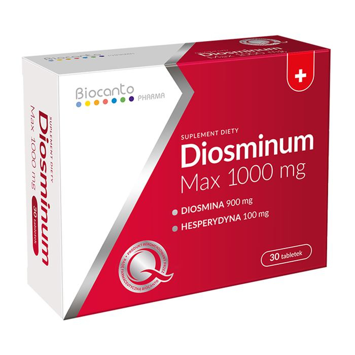 Biocanto Diosminum Max 1000 mg tabletki wzmacniające naczynia, 30 szt.
