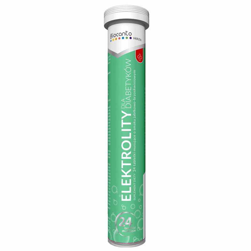 Biocanto Elektrolity dla diabetyków tabletki musujące, 24 szt.