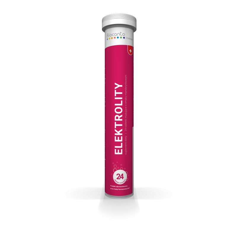BIOCANTO Elektrolity (smak mandarynkowy) 24 tabletki musujące