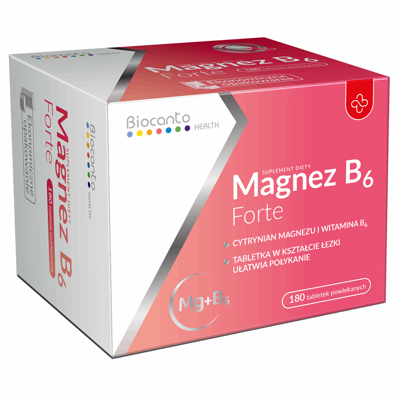 Biocanto Magnez B6 Forte tabletki powlekane, 180 szt.