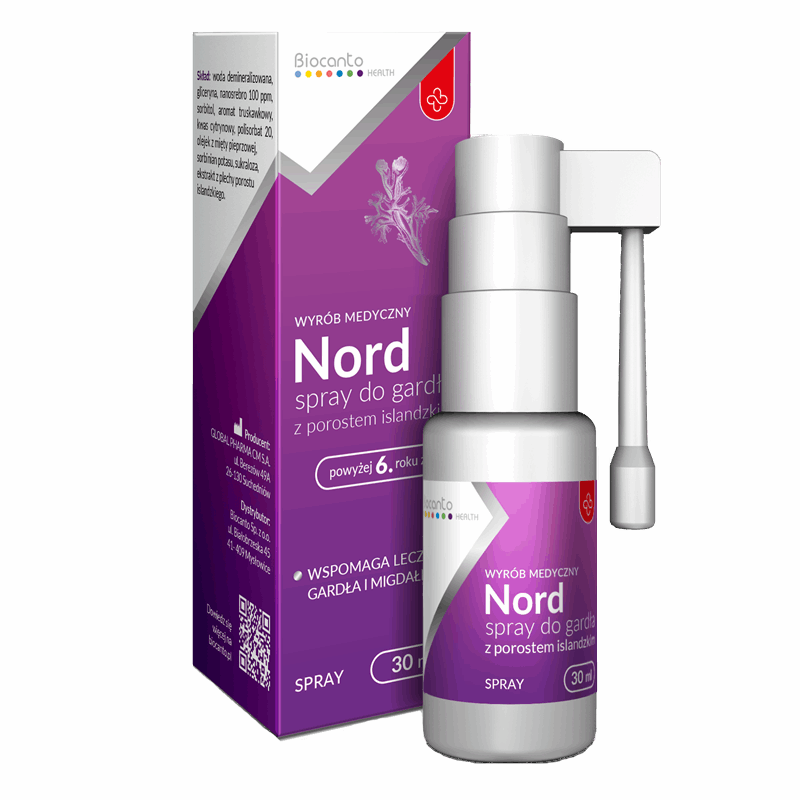 Biocanto Nord Spray do gardła z porostem islandzkim, 30 ml