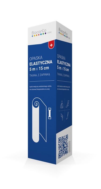 BIOCANTO Opaska elastyczna z zapinką 5m x 15cm