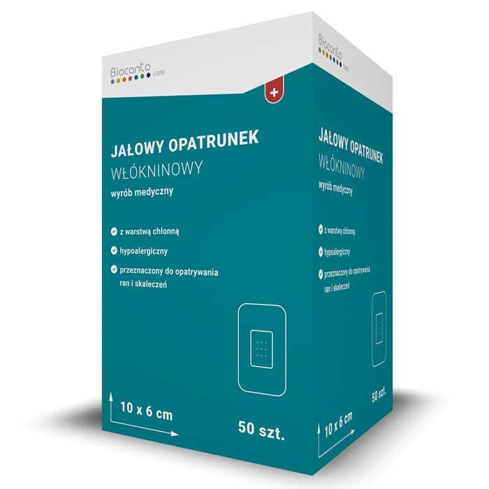 Biocanto opatrunek jałowy włókninowy 10 cm x 6 cm, 50 szt.