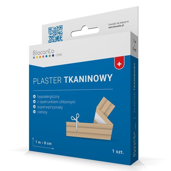 BIOCANTO Plaster tkaninowy 1m x 8cm 1 szt.