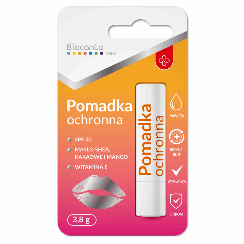 Biocanto Pomadka ochronna SPF 30 arbuz, 3,8 g