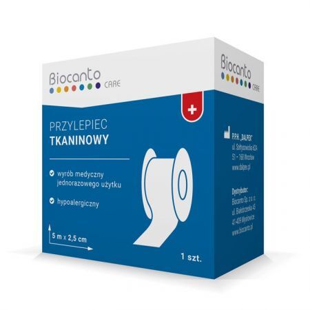 BIOCANTO Przylepiec tkaninowy 5 m x 2,5 cm 1 szt.