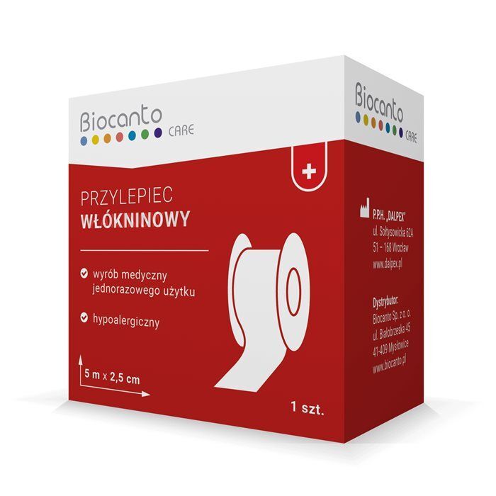 BIOCANTO Przylepiec włókninowy 5 m x 2,5 cm 1 szt.