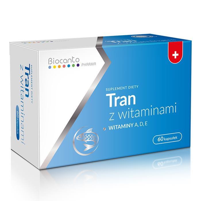 BIOCANTO Tran z witaminami A,D,E 60 kapsułek