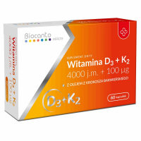 Biocanto Witamina D3 4000 j.m. + K2 100 μg kapsułki, 60 szt. kapsułki, 60 szt.