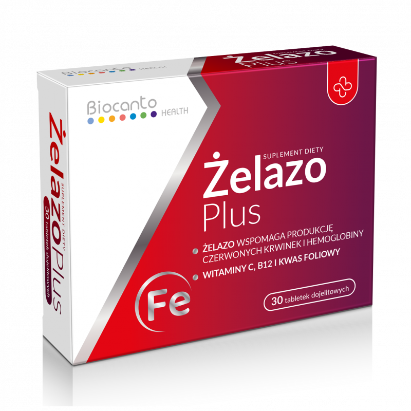 Biocanto Żelazo Plus tabletki dojelitowe, 30 szt.