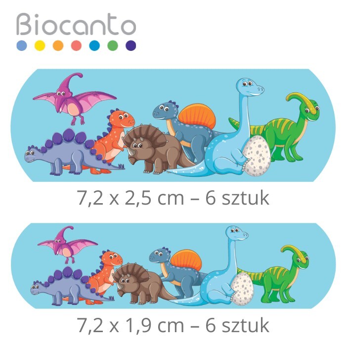 BIOCANTO Zestaw niebieskich plastrów dla dzieci 12 szt.