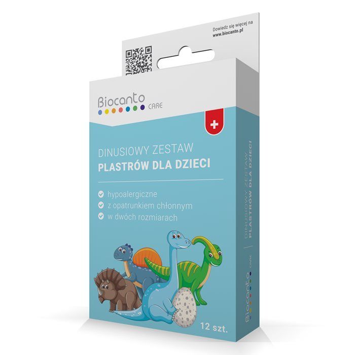 BIOCANTO Zestaw niebieskich plastrów dla dzieci 12 szt.