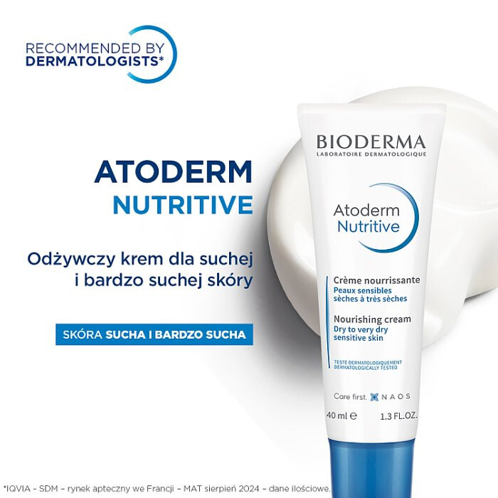 Bioderma Atoderm Nutritive krem do skóry suchej, 40 ml