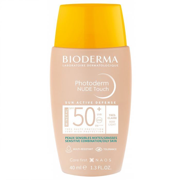 BIODERMA Photoderm NUDE Touch Mineral podkład SPF50+ (bardzo jasny) 40 ml