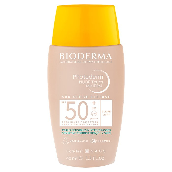 BIODERMA Photoderm NUDE Touch Mineral podkład SPF50+ (jasny) 40 ml
