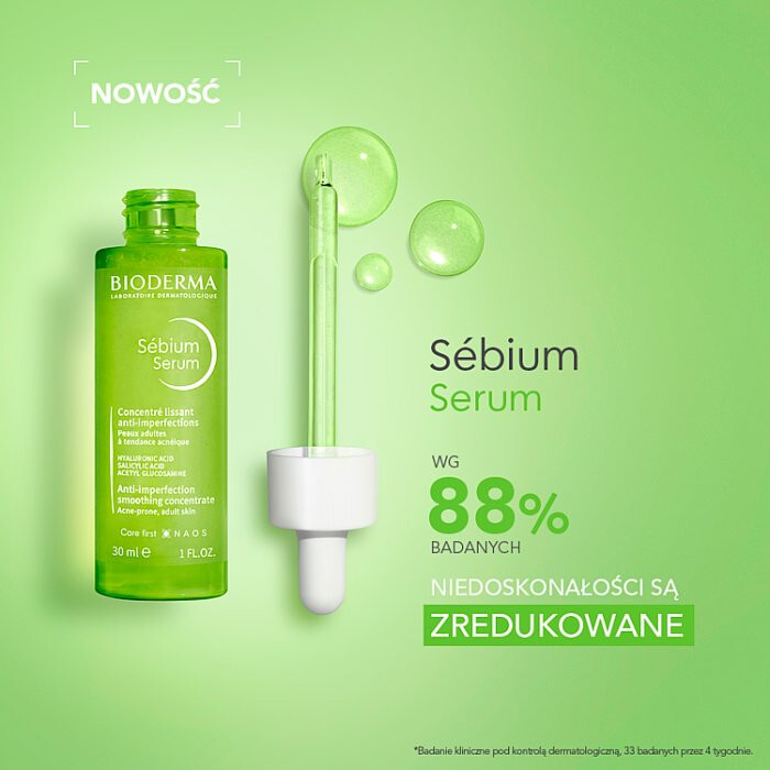 Bioderma Sebium Serum redukujące niedoskonałości przeciwstarzeniowe, 30 ml