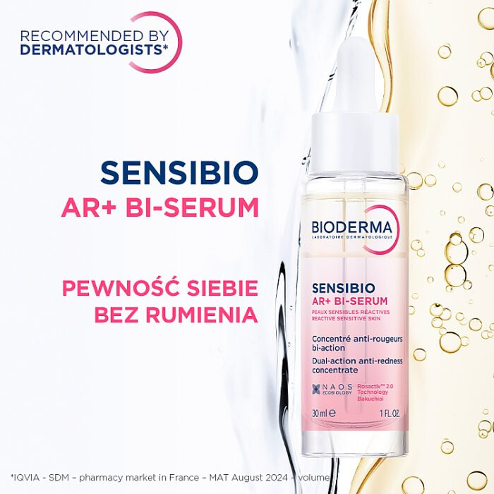 Bioderma Sensibio AR+ Bi serum wygładzające redukujące zaczerwienienia, 30 ml