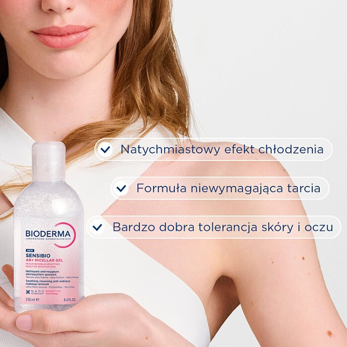 Bioderma Sensibio AR+ żel micelarny do skóry wrażliwej i naczynkowej, 250 ml