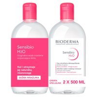 Bioderma Sensibio H2O płyn micelarny do demakijażu, 2 x 500 ml