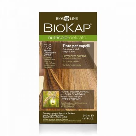 BIOKAP NUTRICOLOR DELICATO 9.3 (bardzo jasny złoty blond)