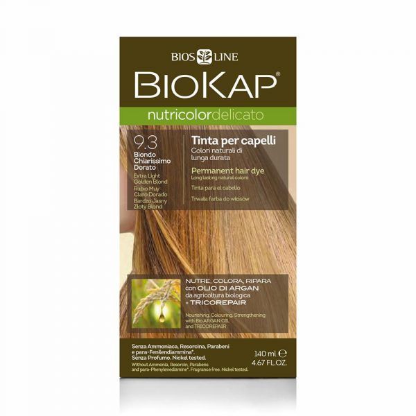 Biokap Nutricolor Delicato 9.3 bardzo jasny złoty blond, 140 ml