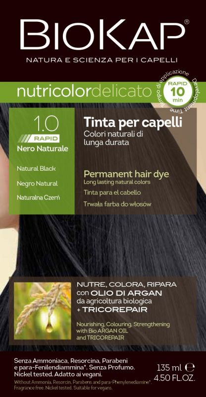 Biokap Nutricolor Delicato Rapid 1.0 naturalna czerń, 135 ml