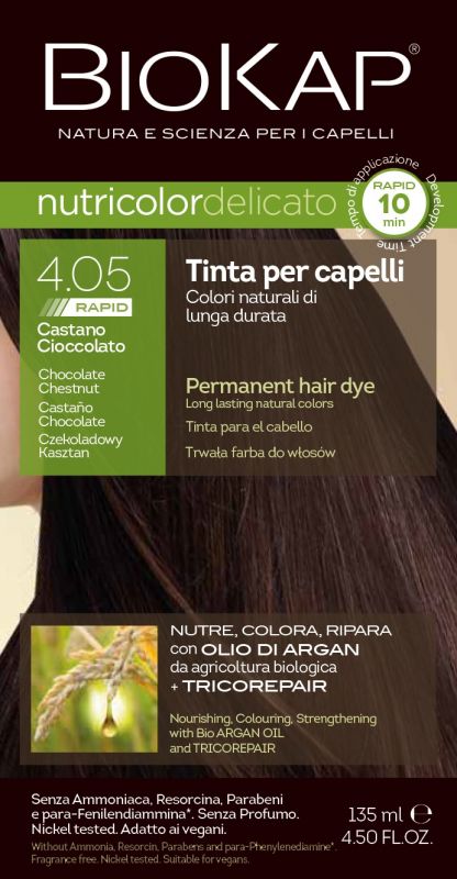 Biokap Nutricolor Delicato Rapid 4.05 czekoladowy kasztan, 135 ml
