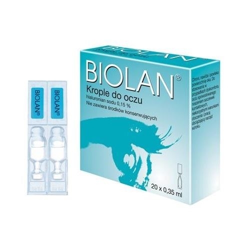 Biolan 0,15% krople od oczu 20 amp. po 0,35 ml