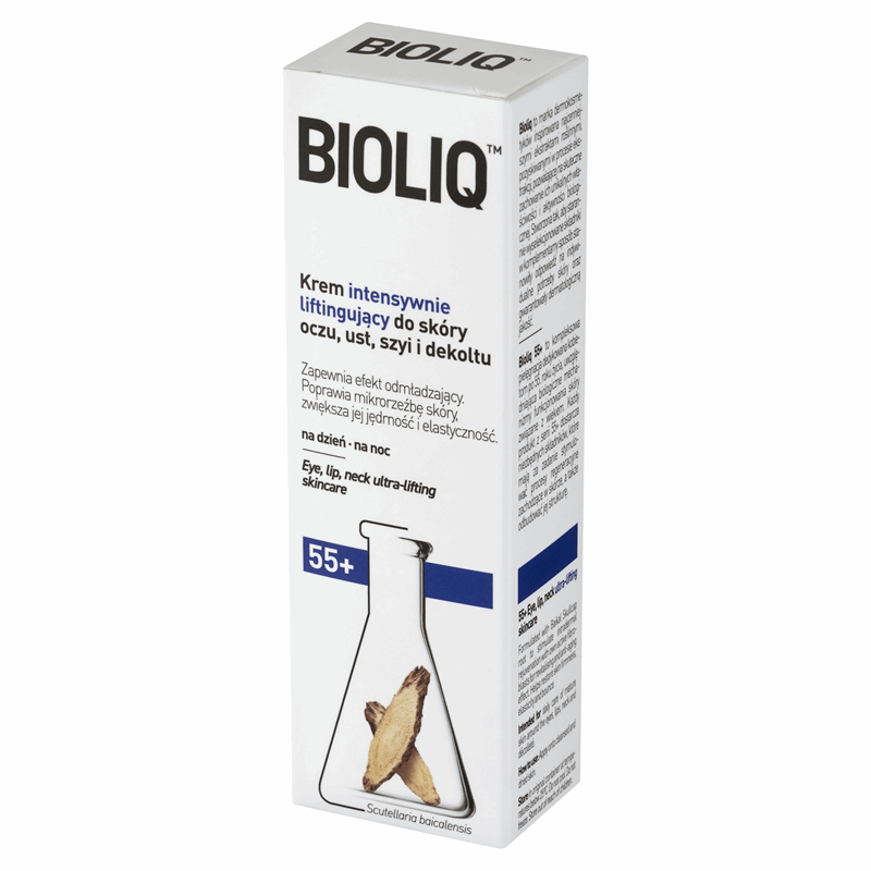Bioliq 55+ Krem intensywnie liftingujący do skóry oczu, ust, szyi i dekoltu, 15 ml