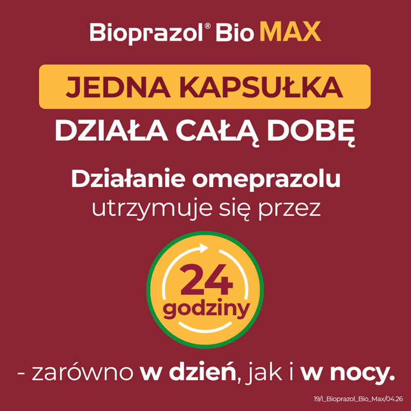 Bioprazol Bio Max 20 mg kapsułki dojelitowe twarde, 14 szt.