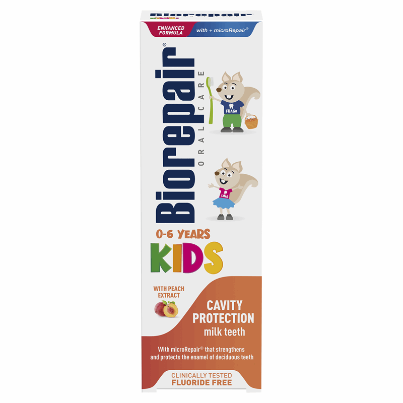 Biorepair Kids 0-6 lat Brzoskwiniowa pasta do zębów, 50 ml