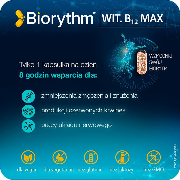 Biorythm Witamina B12 Max 30 kapsułek