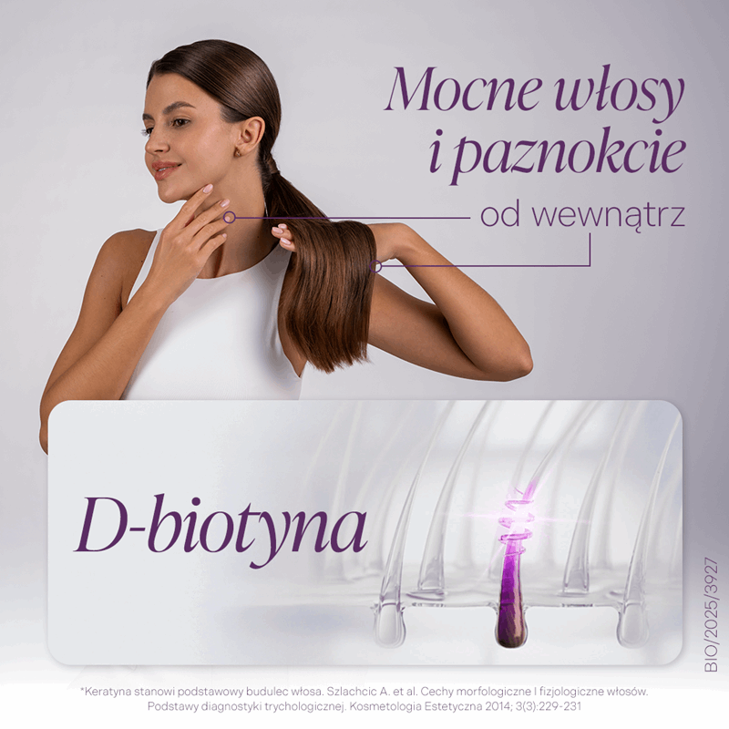 Biotebal 5 mg tabletki z biotyną na skórę włosy i paznokcie, 90 szt.