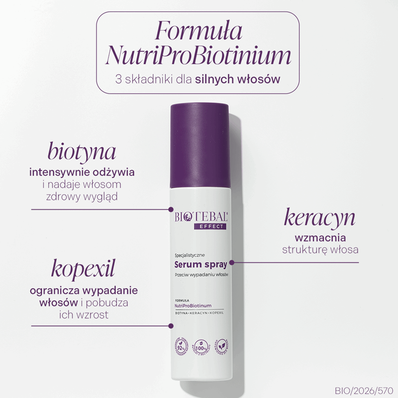 Biotebal Effect serum przeciw wypadaniu włosów spray, 130 ml